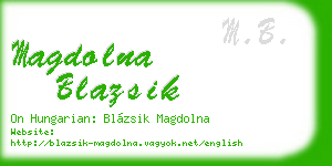 magdolna blazsik business card